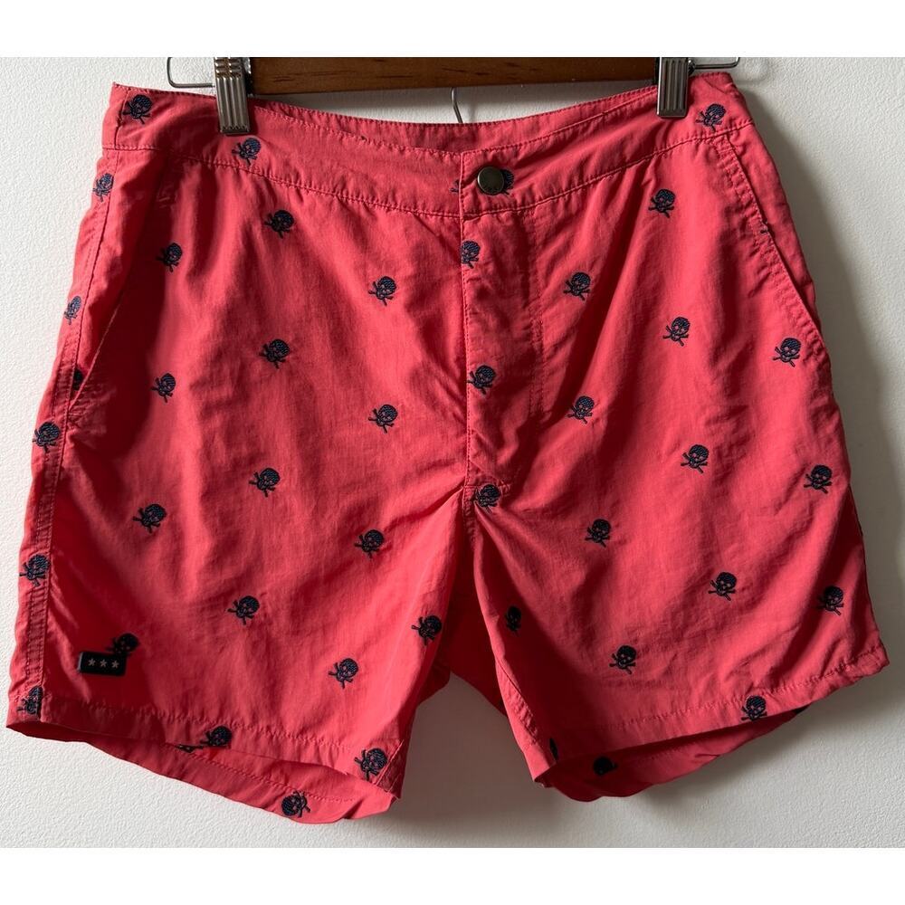 John Varvatos skull swim trunks men's size 32